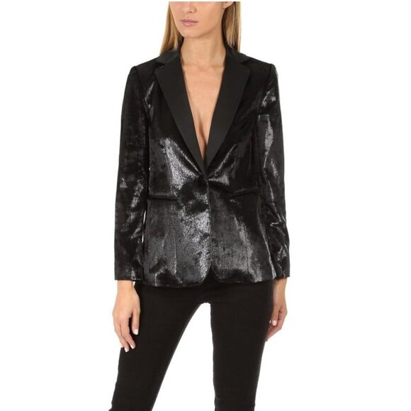 🎁 FRAME Denim Metallic Satin Blazer